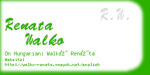 renata walko business card